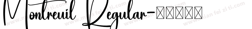 Montreuil Regular字体转换